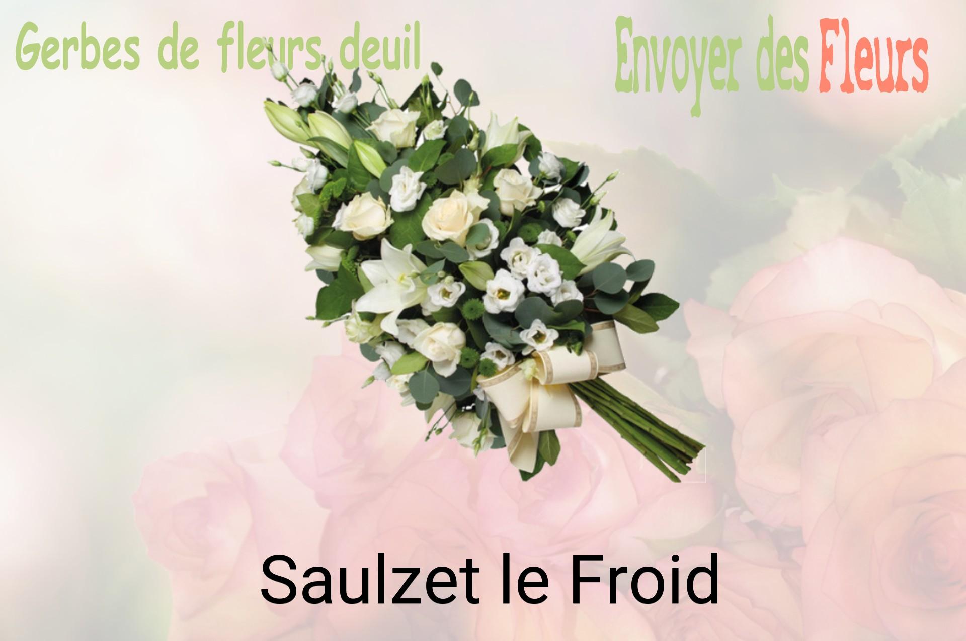 Gerbe de fleurs de deuil livrée à Saulzet-le-Froid